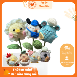 Thú Cưng Handmade Len Trang Trí Dễ Thương – Gấu Bông Mini