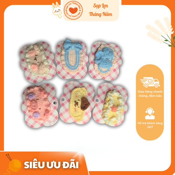 Kẹp tóc len handmade hình thú dễ thương - Hình ảnh 2