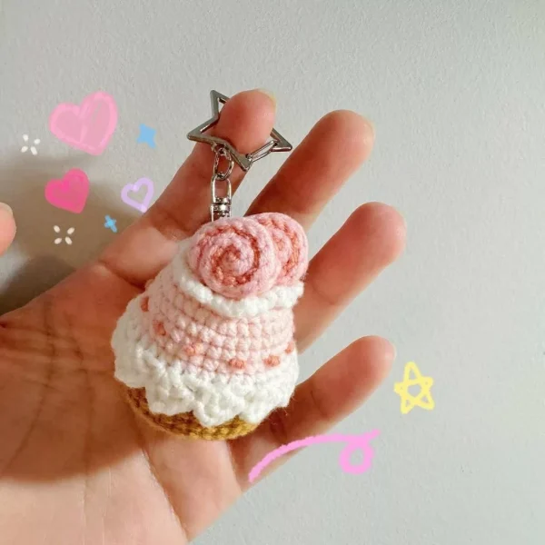 Móc khóa bánh ngọt mini - Sạp len tháng năm - Hình ảnh 3
