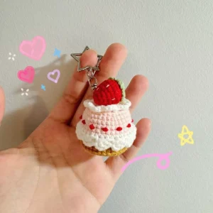 Móc khóa bánh ngọt mini - Sạp len tháng năm