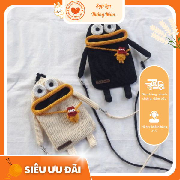Túi Đeo Chéo Len Móc Hình Thú Ngộ Nghĩnh – Thủ Công Handmade – Sạp Len Tháng Năm