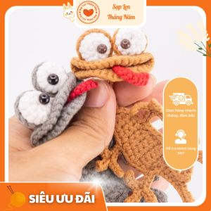 Móc Khóa Len Hình Thú Biểu Cảm Hài Hước – Siêu Lầy – Độc Quyền Từ Sạp Len Tháng Năm
